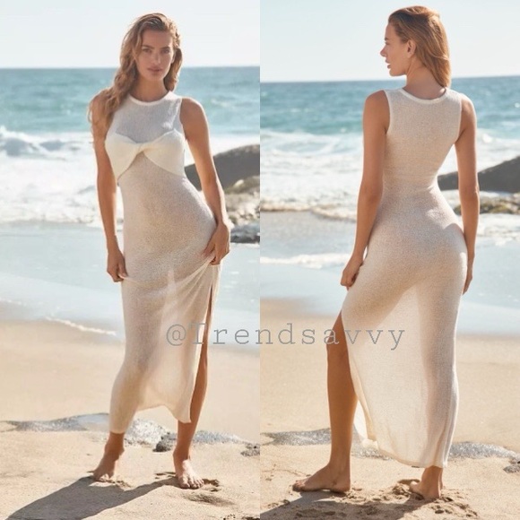 sunday in brooklyn maxi dress Sunday In Brooklyn Sheer Crochet Maxi Dress In White - 45% Off